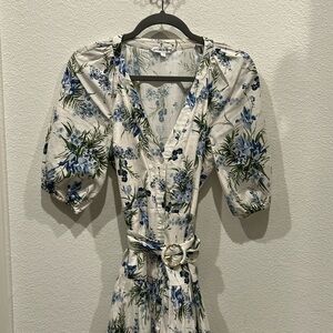 Veronica Beard floral belted mini dress